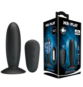 MR PLAY - Remote-Controlled Vibrating Anal Plug llll (Chargeable - Black)